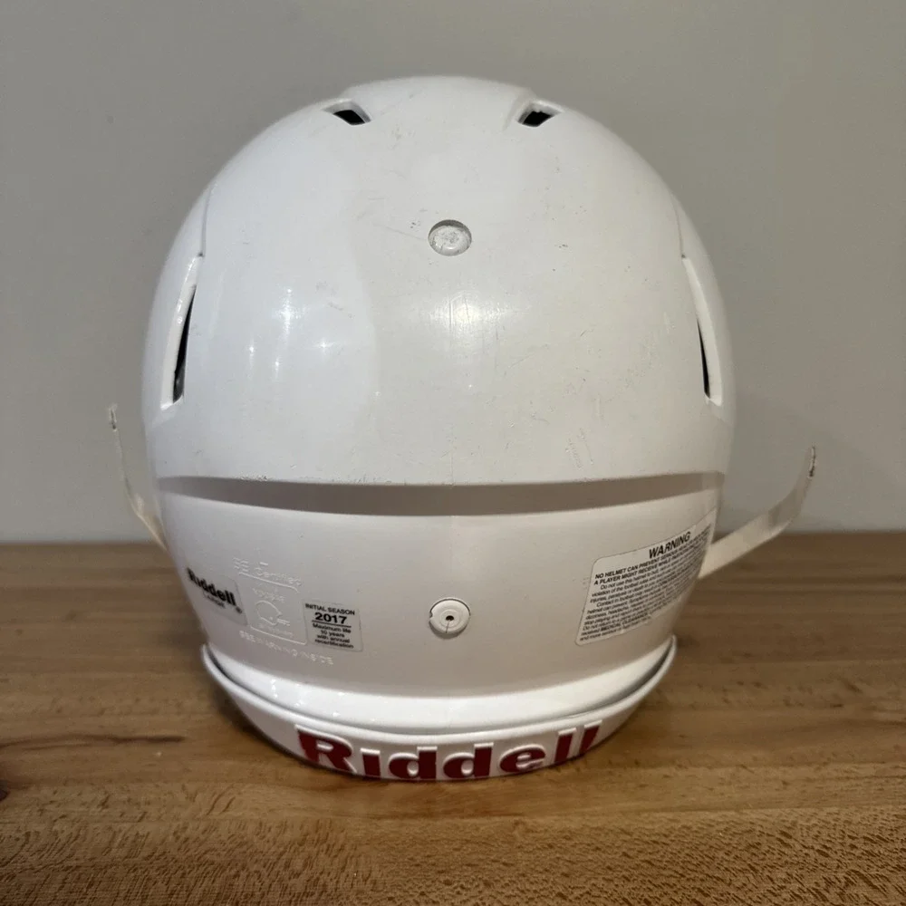 Riddell Speed Classic Football Helmet 2017 - White Grey Face Mask Sz Youth Large - Picture 4 of 11